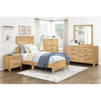 Rustic 6-Drawers Dresser Wooden Bedroom Furniture 1Pc Storage Cabinet