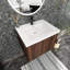 Meuble-lavabo mural simple 24 po avec plateau en résine Meaha-1972015114