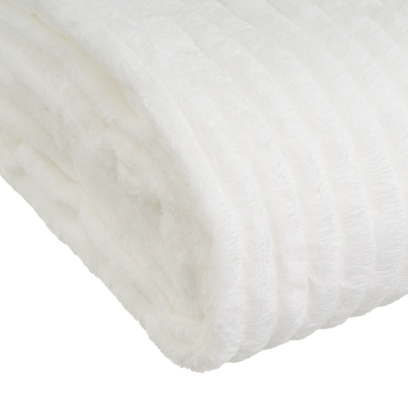 Roti Chunky Knit Throw Blanket, White