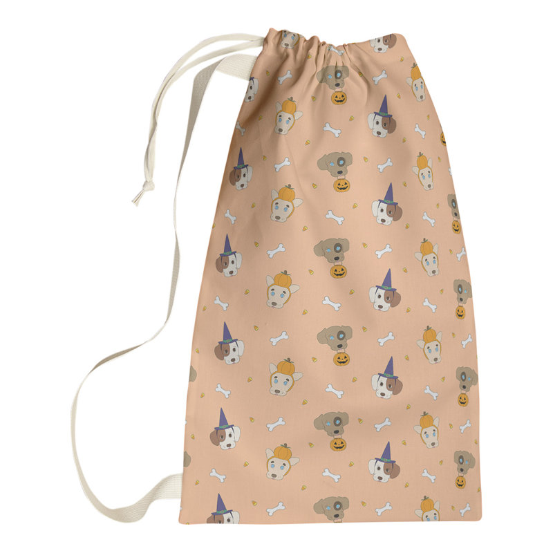 Fabric Laundry Bag with Handles, Medium (36" H x 28" W x 1" D), Peach
