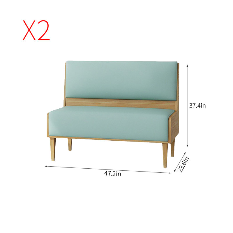 Banc rembourré en similicuir Light Luxury