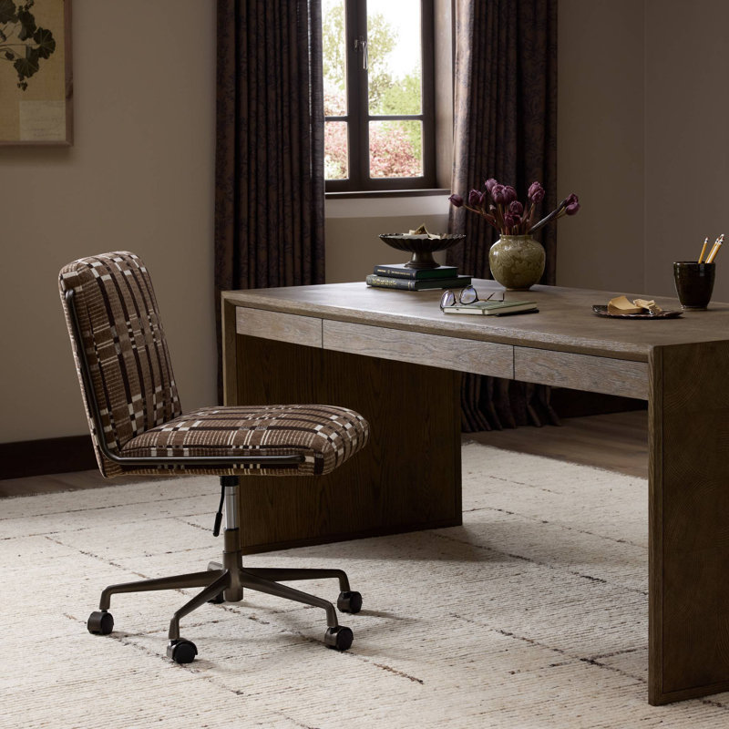 Amos Armless Desk Chair, Sandhill Cocoa