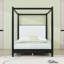 Canopy Bed with Upholstered Headboard-204673554-204673552
