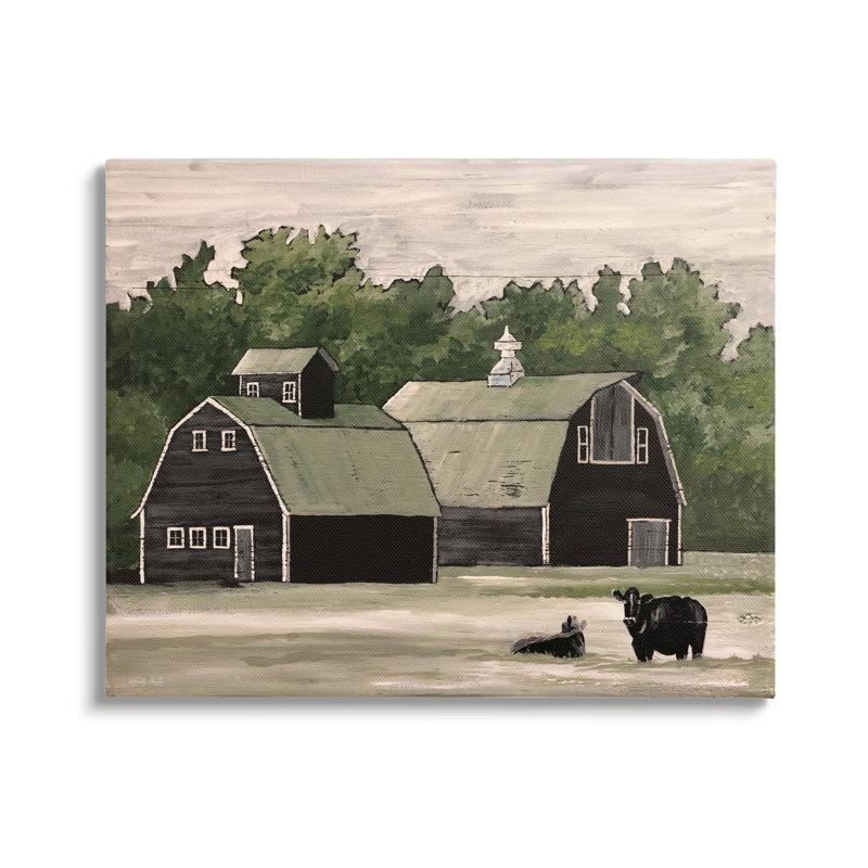 Art mural sur toile Stable Barn Country, H 36 po x l 48 po x P 1,5 po, Toile tendue