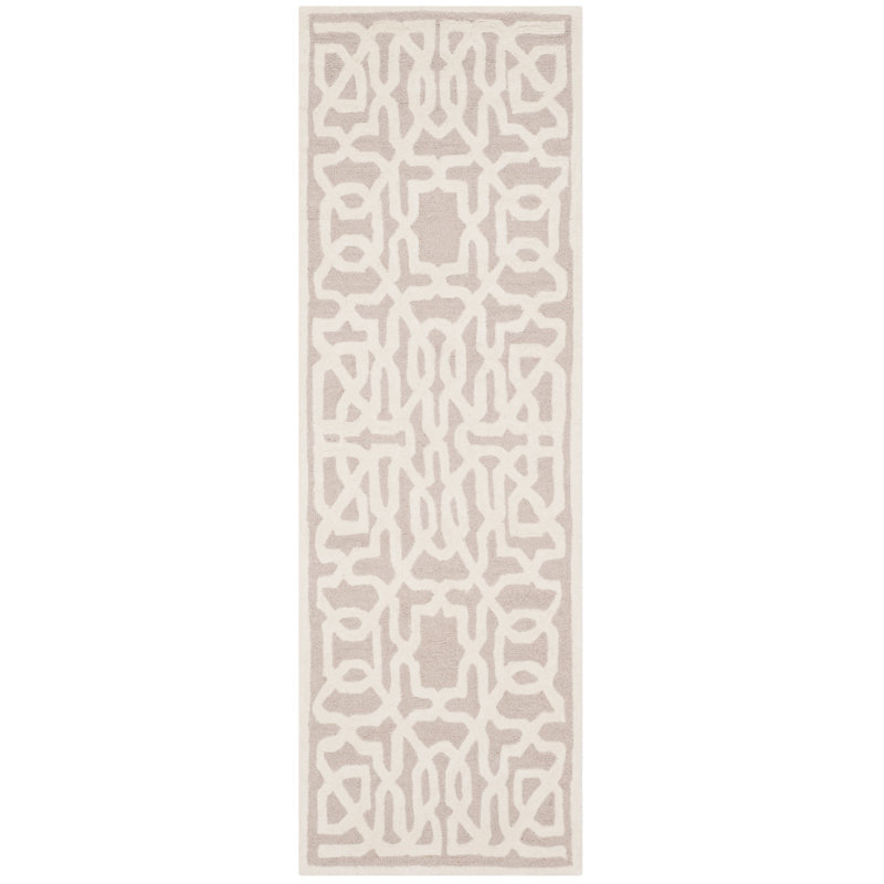 Cannen Hand Tufted Wool Geometric Rug, Runner 2'6" x 8'