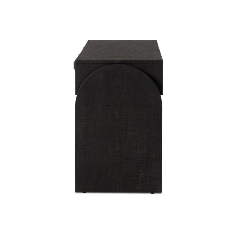 Cressida 78'' W Console Table, Black Linen