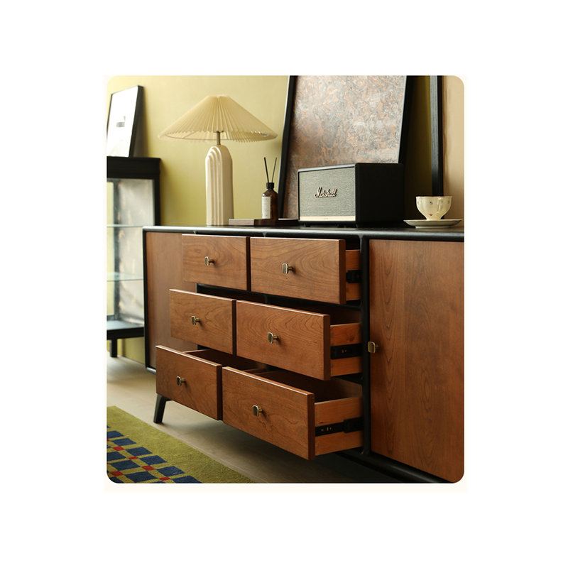 Solid wood retro style TV stand