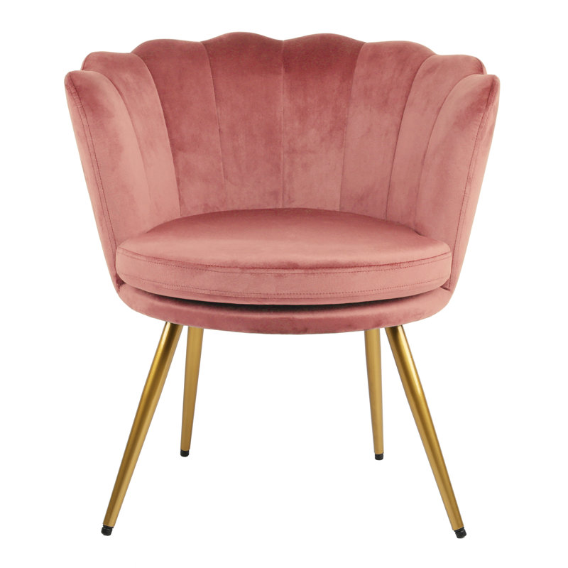 Octavius Velvet Barrel Chair, Dusty Pink