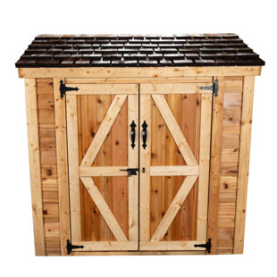 6x3 Cedar Lean To Storage Shed Kit 