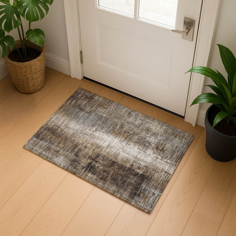 Tapis abstrait lavable à la machine Premium Mouton, Rectangle 1 pi 8 po x 2 pi 6 po