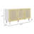 Sideboard Buffet Cabinet, Kitchen Cabinet, Coffee Bar Cabinet With 3 Rattan Doors, Entryway Cabinet-1039787382
