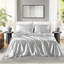 Drap-housse gris de luxe à 4 pièces 100% satin gris - froissé, lisse et soyeux, dompte les frisottis, convient aux matelas de 16 po, aux taies d'oreiller ouvertes, aide à la casse des cheveux,