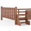 Grand lit en bois compact avec rangement, élégant et sécuritaire pour la chambre des enfants