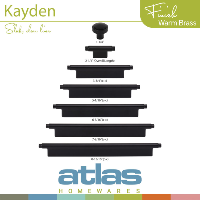 Kayden Bar Pull, Matte Black, 5 1/16"