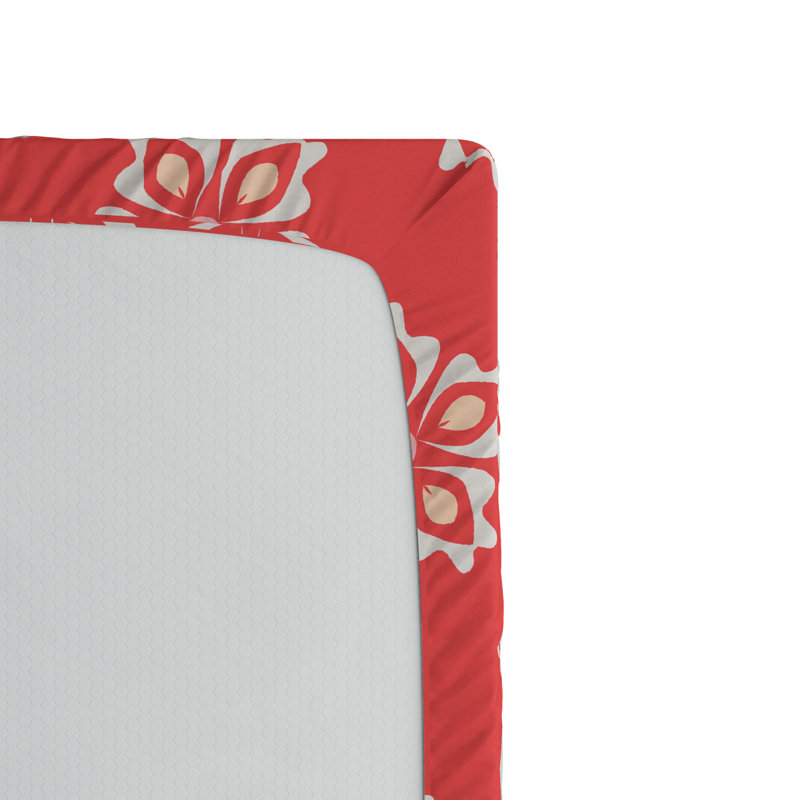 Microfiber Floral Fitted Sheet, Full Fitted Sheet