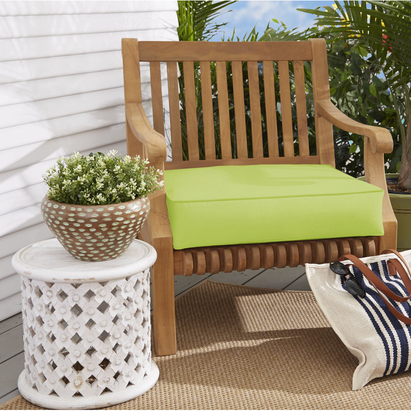 Carolena Outdoor Sunbrella Dining Chair Cushion, 5" H x 22.5" W x 22.5" D, Sunbrella - Canvas Macaw