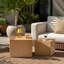 Ensemble de 2 tables basses cubiques en bois naturel