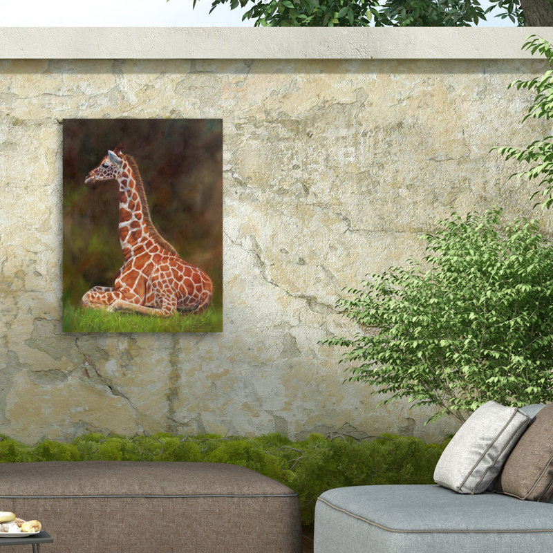 Toile d'extérieur David Stribble Giraffe, H 14 po x l 19 po