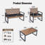 Ensemble de salle à manger de patio moderne 4 pièces avec plateau en bois d'acacia pour les jardins