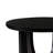 Sara Round Side End Table, 20 Inch Solid Mango Wood Top In Matte Black With Curved Legs