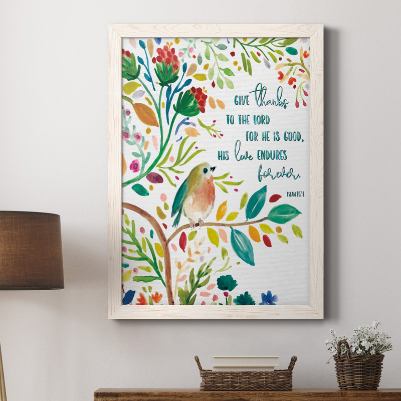 Offrez des mercis - Peinture sur toile encadrée, H 24 po x l 18 po x P 1,5 po, Blanc
