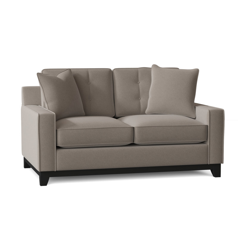 Carollton Upholstered 62'' Loveseat, Gypsy Platinum Performance Microfiber