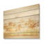 Golden Grove Palm Tree Shadows I - palmiers et palmiers, art sur bois de pin naturel-2116971297