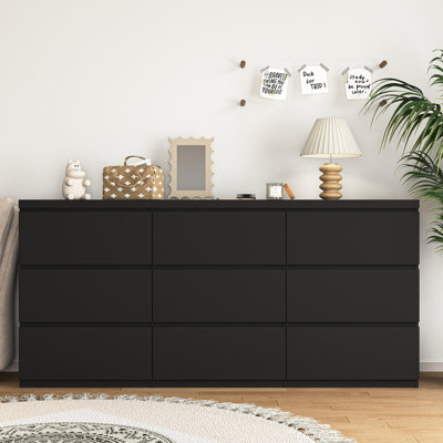Commode de rangement moderne en bois mat