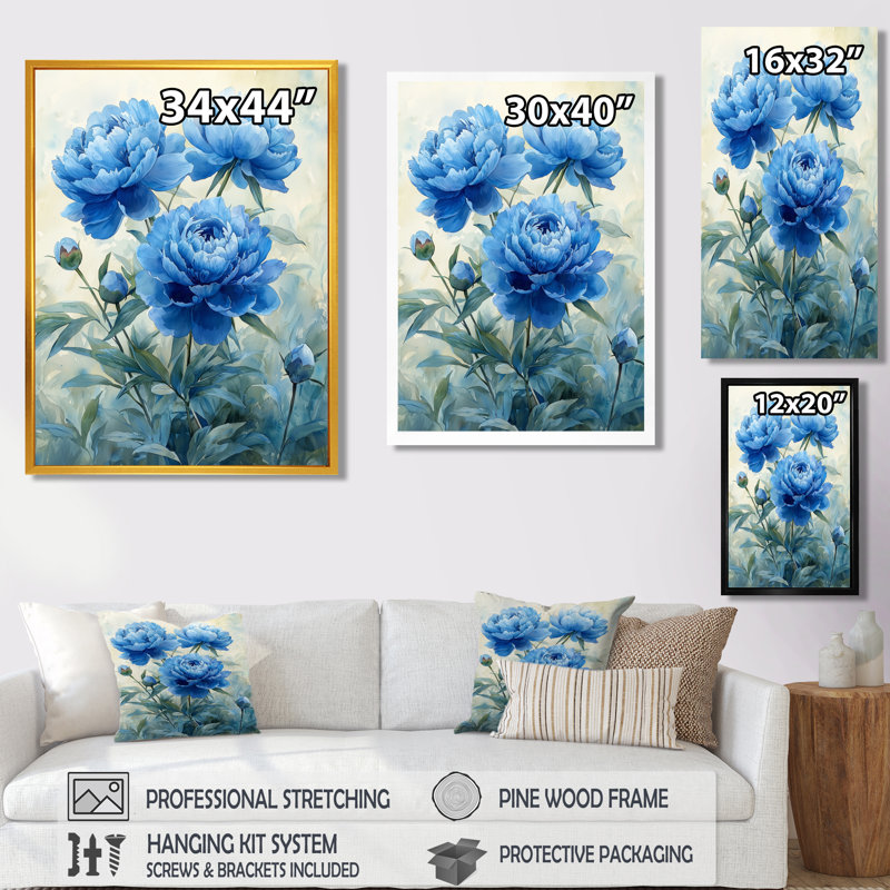 Jacquelle - salon d'art mural floral, Impression d'un seul cadre photo sans passe-partou, Argent argent, H 44 po x l 34 po