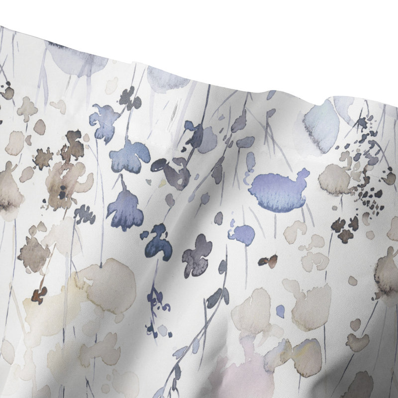 Reva Floral Single Shower Curtain, Blue