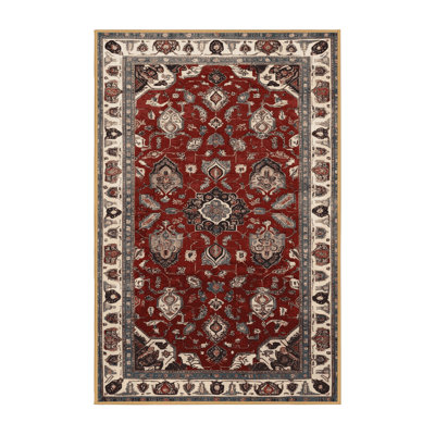 Machine Washable Persian Brown Area Rug