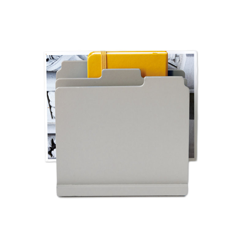 Gray MDF Modern Desktop File Organizer