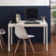 Bureau d'ordinateur contemporain en bois et métal en chêne-963784605