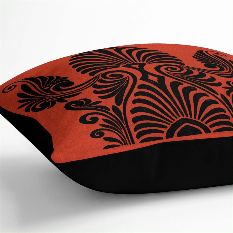 Square Throw Cushion, Black, 40cm H x 40cm W x 15cm D
