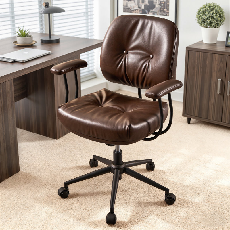 Fauteuil ergonomique pivotant pour bureau à domicile, Café