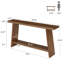 Console de 63 po en bois massif, table d'entrée avec tablette de rangement