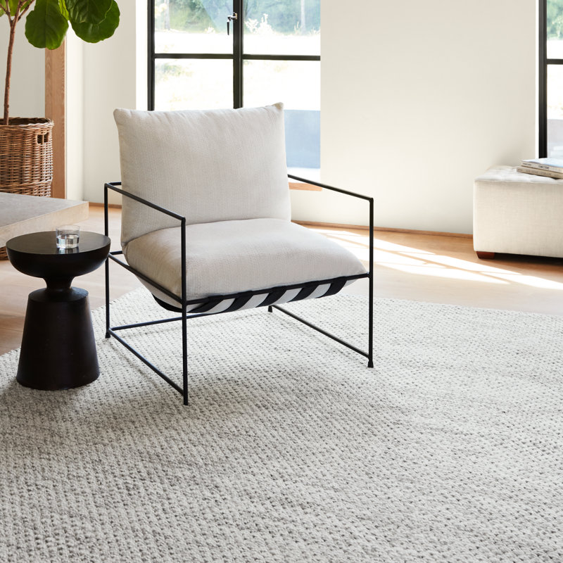 Scandinavia Rakel Handmade Solid Taupe/ White Area Rug (9'X12'), Rectangle 9' x 12'