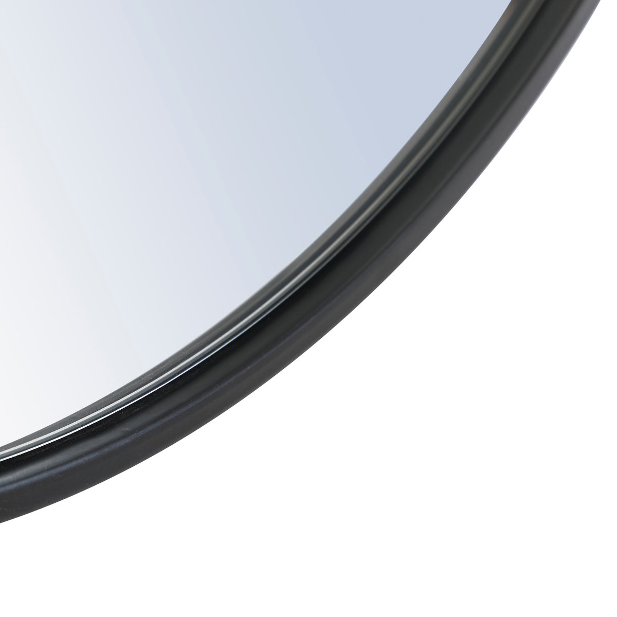 Sabine Metal Round Wall Mirror, 32" x 32", Black