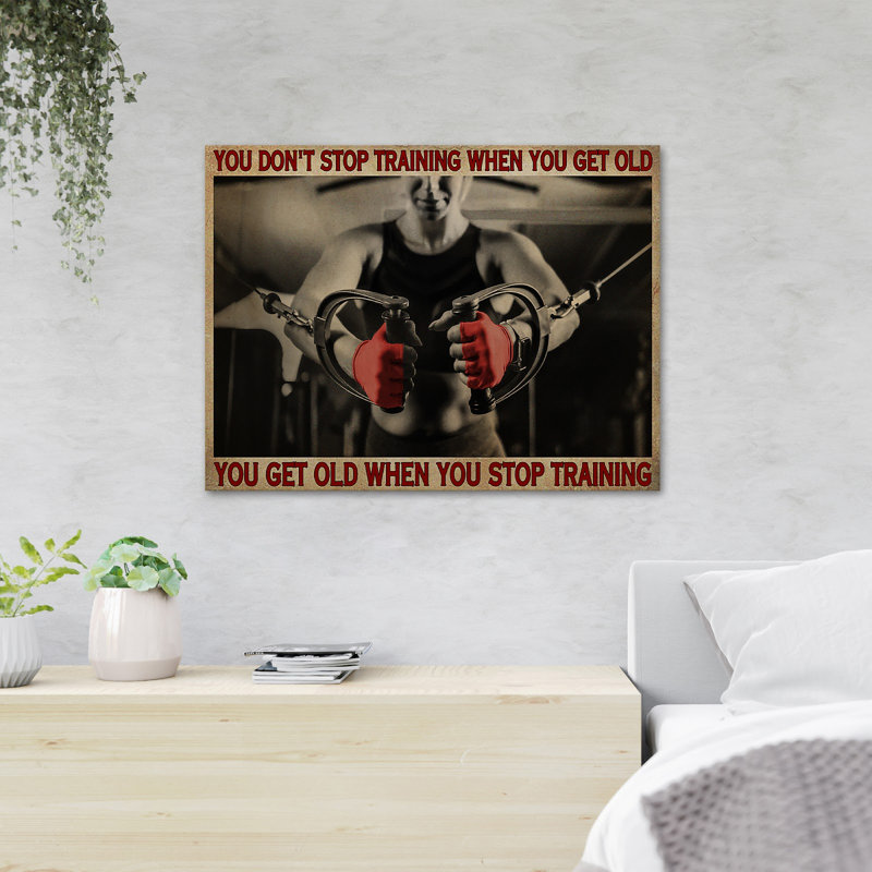 «Lady Doing Gym Hard», impression sur toile tendue, H 24 po x l 36 po x P 2 po