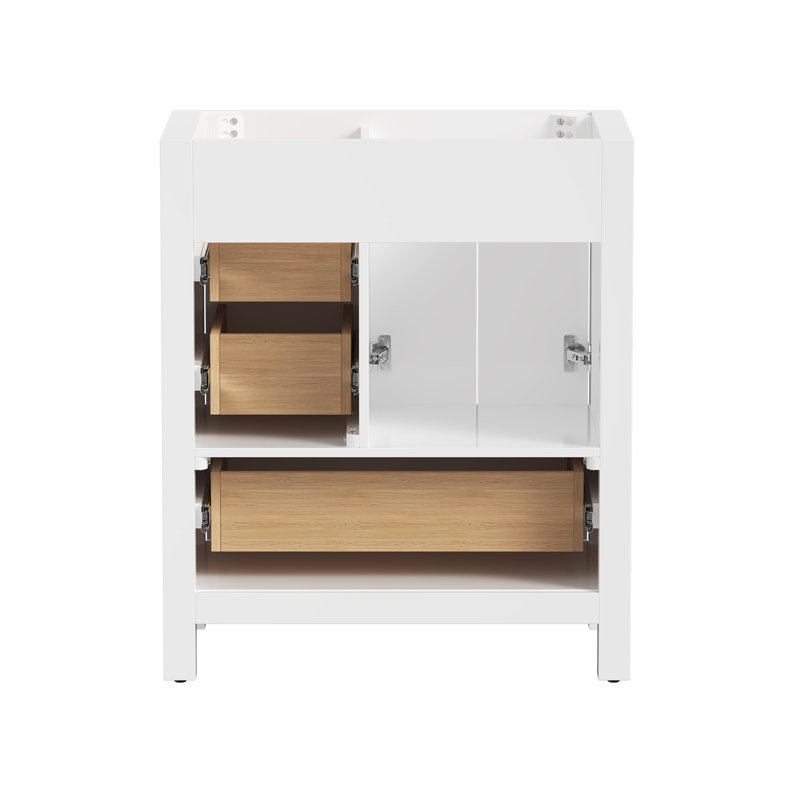 Meuble-lavabo rustique 30 po avec comptoir en résine et lavabo, sans robinet