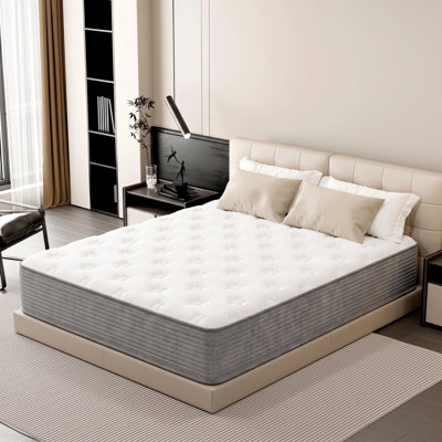 14" Extra Firm Queen Hybrid Mattress for Back Pain Relief, 100% Fiberglass-Free Box Bed