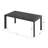 Silvia 6-Person Black Aluminum Patio Dining Table-96087875