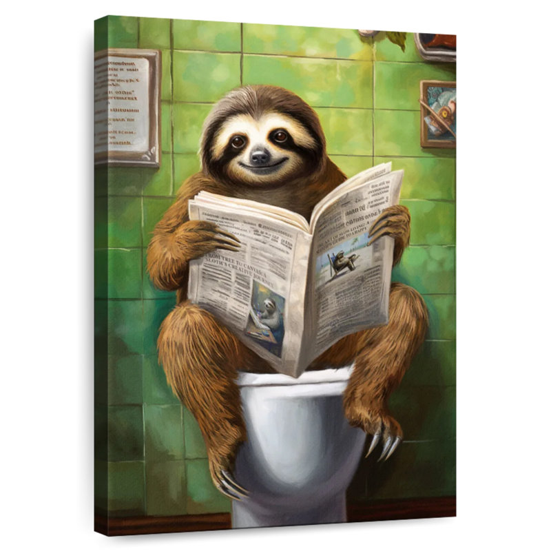 Ketti paresseux sur une toilette, H 48 po x l 32 po