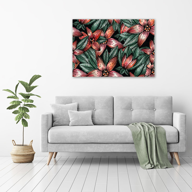 Floral Pattern - Wrapped Canvas Print
