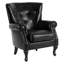 24"W Faux Leather Wingback Chair-1847610319