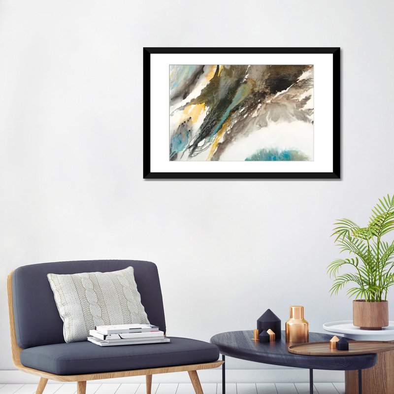 « liquid mercure », impression sur toile, Papier beaux-arts encadré noir, Blanc, H 24 po x l 32 po x P 1 po