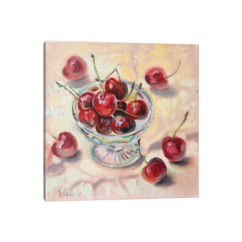 Sweet Cherry 1 Piece Wrapped Canvas Painting, 30.48 cm H x 30.48 cm W