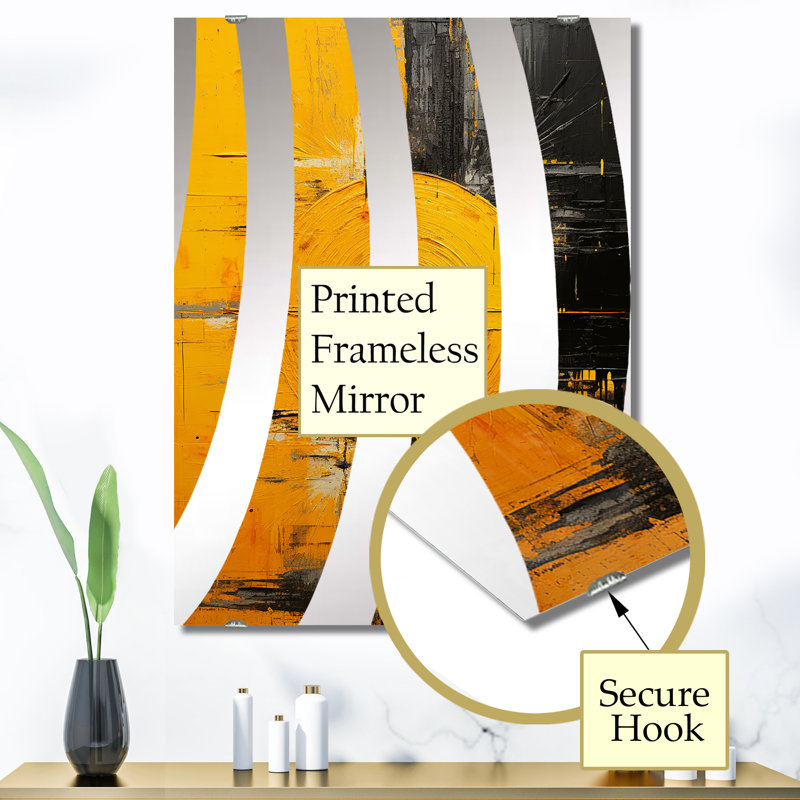 Miroir mural spiral à géométrie rayonnante - MIR131671, 40 po x 30 po