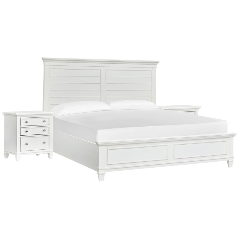 Lit à panneau Monti avec très grand lit californien Monti, gris, 2 Pcs: Bed, Nightstand, Très grand californien