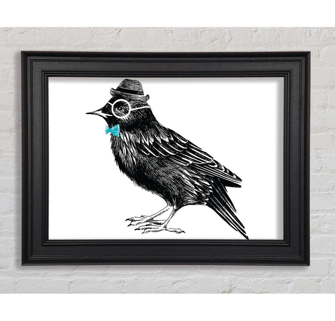 Gerahmtes Leinwandbild Hipster Crow